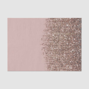 Papier Mousseline Rouge Taupe Rose Bronse Doré Paillettes Glamour