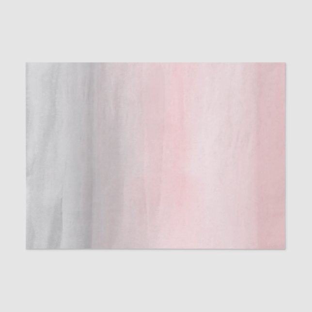 Papier Mousseline Rougeissant gris rose moderne ombré aquarelle chic (Recto)