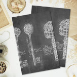 Papier Mousseline Rousty Chalkboard Victorian steampunk clés squelet<br><div class="desc">Rousty Chalkboard Victorian steampunk clés de squelette accessoires pour la mode steampunk. L'art Chalkboard noir et blanc en fait un parfait accessoire maison de style champêtre français. Les touches squelettes blanches noires favorisent pour n'importe quelle occasion. Cadeaux cool pour le ménage pour les couples.</div>