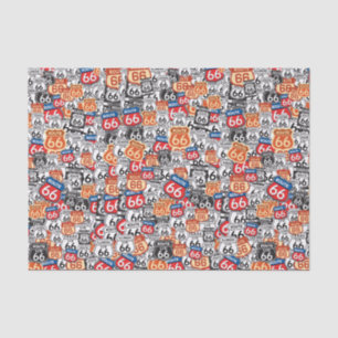 Papier Mousseline Route 66