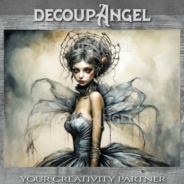 Papier Mousseline Roxane de mariée au crépuscule - Découpage - (Créateur téléchargé)