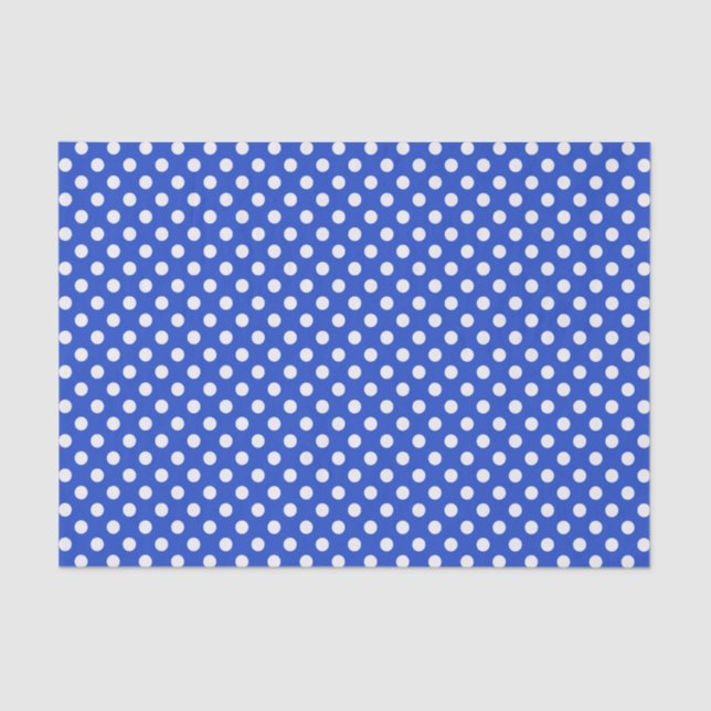Papier Mousseline Royal Blue Combination Pois par STaylor (Recto)