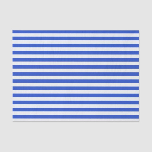 Papier Mousseline Royal Blue Combination Stripes par Shirley Taylor (Recto)
