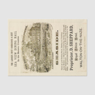 Papier Mousseline Royal Hotel English Poster vintage de bord de mer