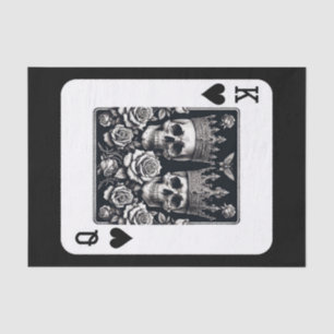 Papier Mousseline Royal King & Queen of Hearts Skuls & Roses