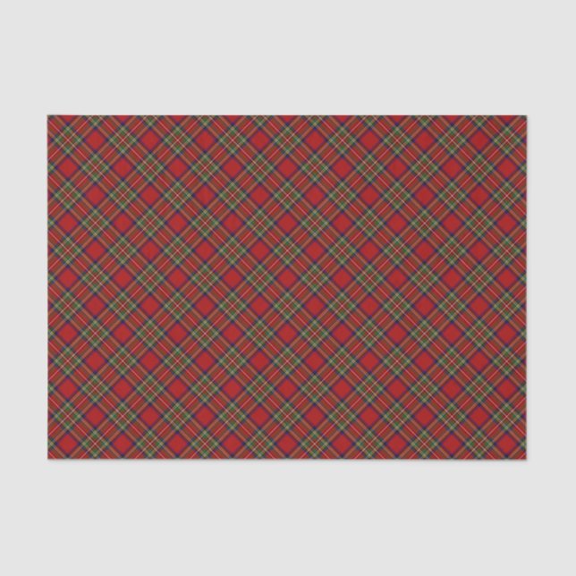 Papier Mousseline Royal Stewart Clan Tartan Plaid Motif (Recto)