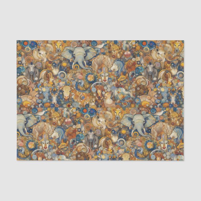 Papier Mousseline "Royaume coloré" (Recto)