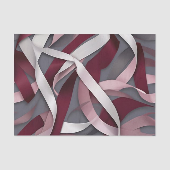 Papier Mousseline Ruban Abstrait de Bourgogne (Recto)