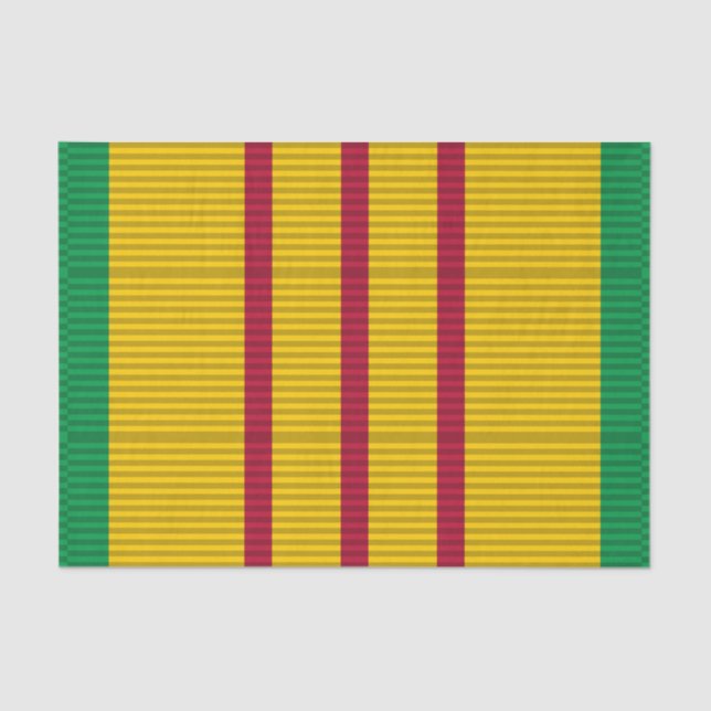 Papier Mousseline Ruban de la Médaille du service du Vietnam (Recto)