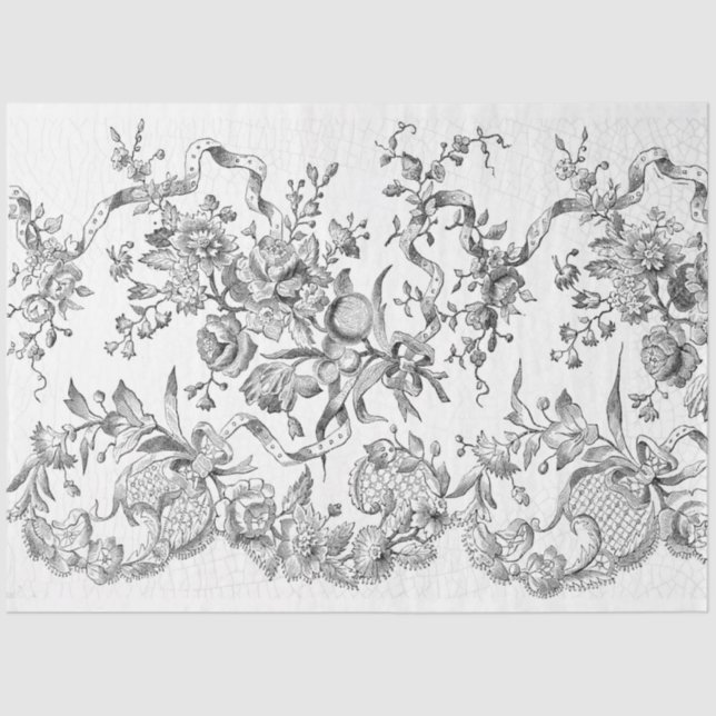 Papier Mousseline Ruban noir et blanc (Recto)