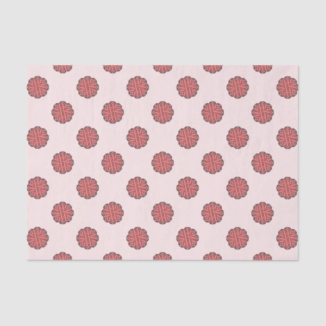 Papier Mousseline Ruban rose (Recto)