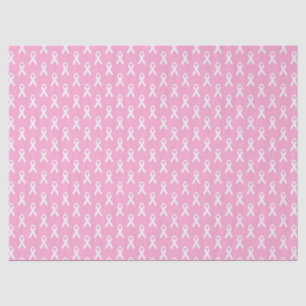 Papier Mousseline Ruban Rose Motif de sensibilisation au cancer du s