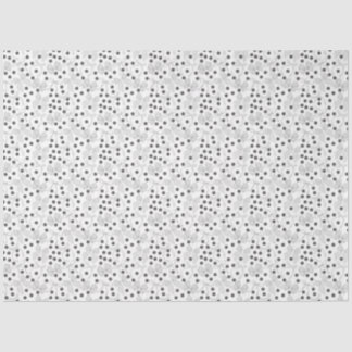 Papier Mousseline Rubans gris et points gris foncé