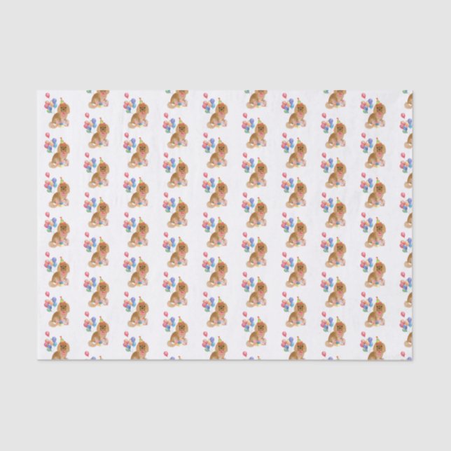 Papier Mousseline Ruby Cavalier King Charles Spaniel Anniversaire    (Recto)