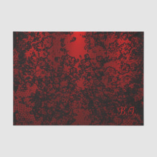 Papier Mousseline Ruby red black stylish floral vibrant élégant