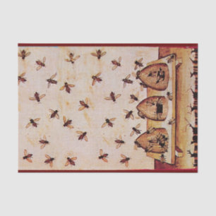 PAPIER MOUSSELINE RUCHES D'ABEILLE DE MIEL, L'APICULTURE,