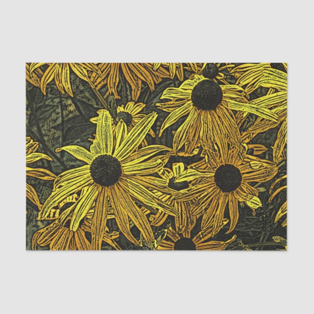 PAPIER MOUSSELINE RUDBECKIAS (Recto)