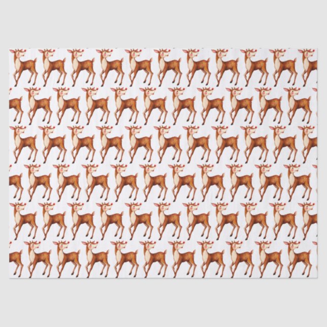 Papier Mousseline Rudolph Le Renne À Nez Rouge (Recto)