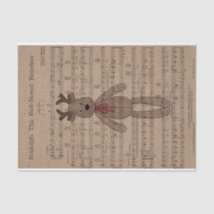Papier Mousseline Rudolph Red Nez Reindeer Teddy Bear