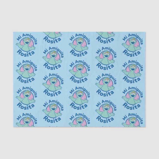Papier Mousseline Rue Sésame | Mi Amiguita Rosita (Recto)