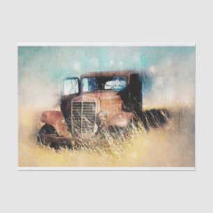 Papier Mousseline Russe Vieux Camion Vintage Découpage