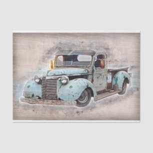 Papier Mousseline Russe Vieux Camion Vintage Découpage