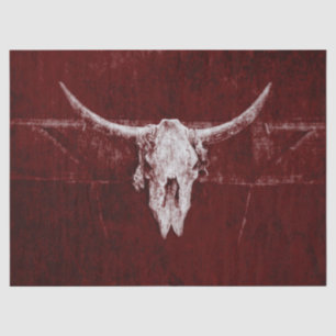 Papier Mousseline Russe Western Bull Pays Bourgogne Rouge Vieux