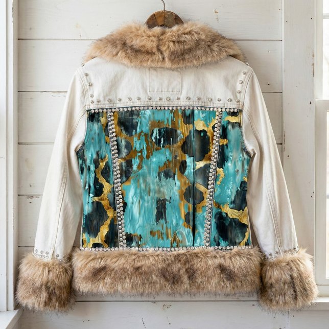 Papier Mousseline Russe Western Cowgirl Chic Animal Motif (Créateur téléchargé)