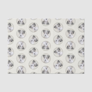 Papier Mousseline Russell Terrier Peinture Rough Original Chien Art