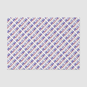 Papier Mousseline Russie Drapeau russe couleurs Typographie élégant