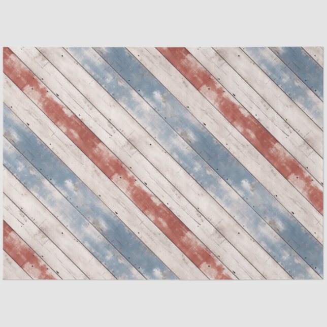 Papier Mousseline Rustic Americana Wood Plank  (Recto)