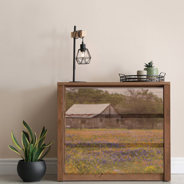 Papier Mousseline Rustic Barn Texas Bluebonnets Découpage (Créateur téléchargé)