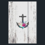 Papier Mousseline Rustic Beach Anchor & Bold Floral Summer Nautical<br><div class="desc">Papier</div>