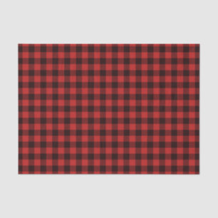 Papier Mousseline Rustic Buffalo Plaid Noël Motif