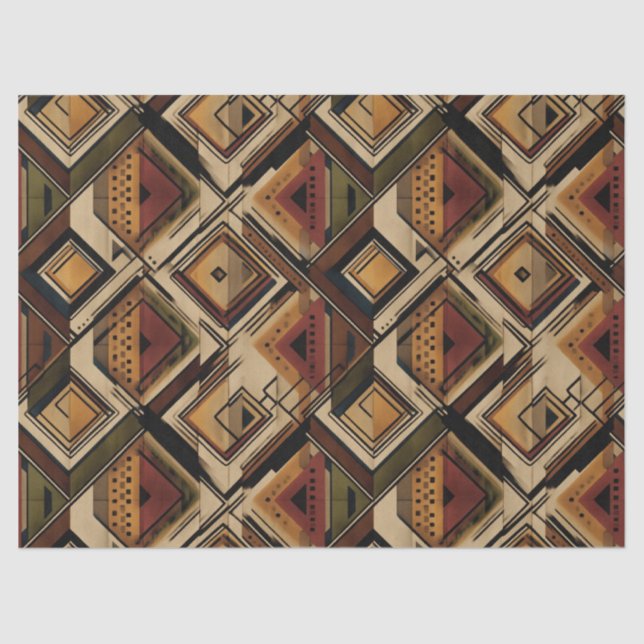Papier Mousseline Rustic Southwestern Stripe Pattern (1) (Recto)