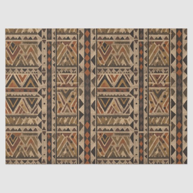 Papier Mousseline Rustic Southwestern Stripe Pattern (2) (Recto)