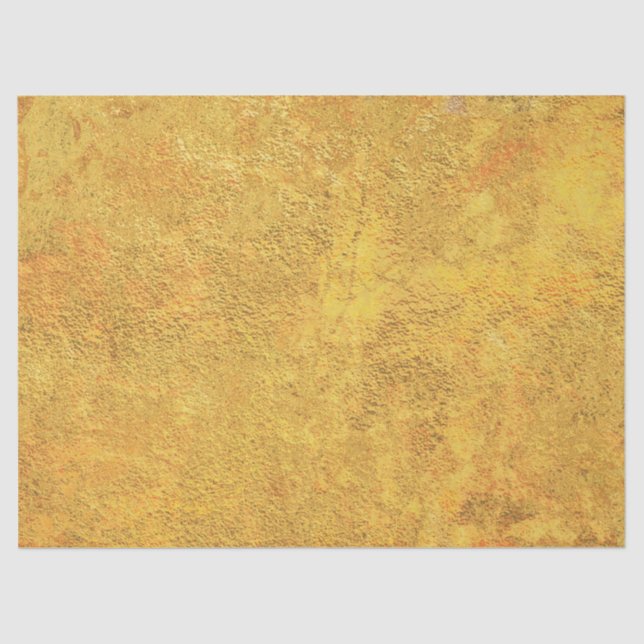 Papier Mousseline Rustique Automne Texture Or (Recto)