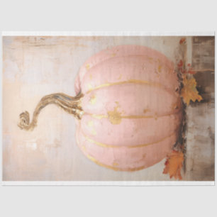 Papier Mousseline Rustique Chic Vintage rose Citrouille Découpage