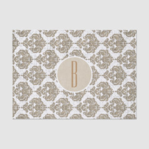 Papier Mousseline Rustique Élégance Burlap Damassé Royal Chic Modern