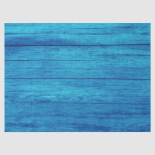 Papier Mousseline Rustique Elegant Cottage Texture Bleu Bois Grain