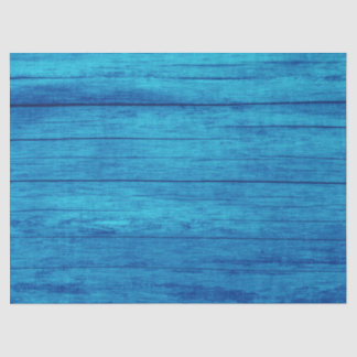 Papier Mousseline Rustique Elegant Cottage Texture Bleu Bois Grain