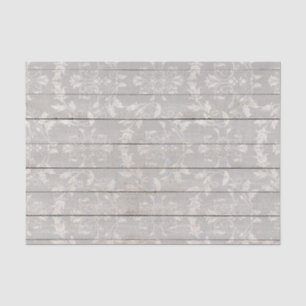 Papier Mousseline Rustique Ferme Shabby Chic Blanc Bois Décoratif