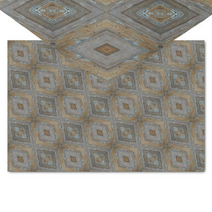 Papier Mousseline Rustique Motif diamant Patiné