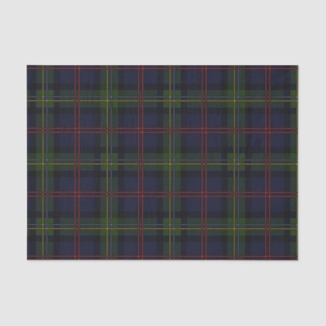 Papier Mousseline Rustique Plaid Élégant Tartan Classique Vacances (Recto)