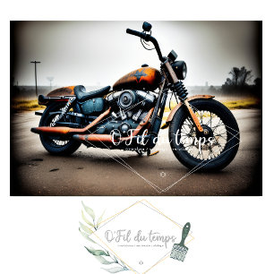 Papier Mousseline Rusty old bike v6 post-apocallyptic Tissue paper