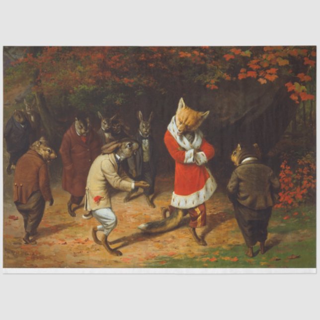 Papier Mousseline Sa Majesté reçoit (par William Holbrook Beard) (Recto)