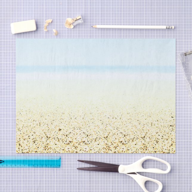 Papier Mousseline Sable et mer Calme Côté (Artisanat)