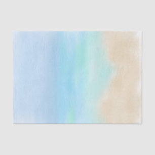 Papier Mousseline Sable, océan et Sky Beach