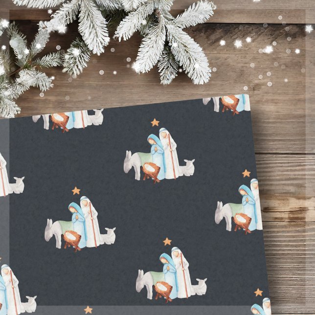 Papier Mousseline Sac cadeau de Noël Nativité Manger (Créateur téléchargé)