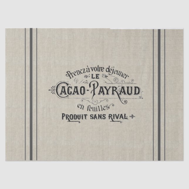 Papier Mousseline Sac français à grain de cacao (Recto)